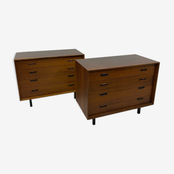 Paire de commodes scandinave en palissandre  des années 60.