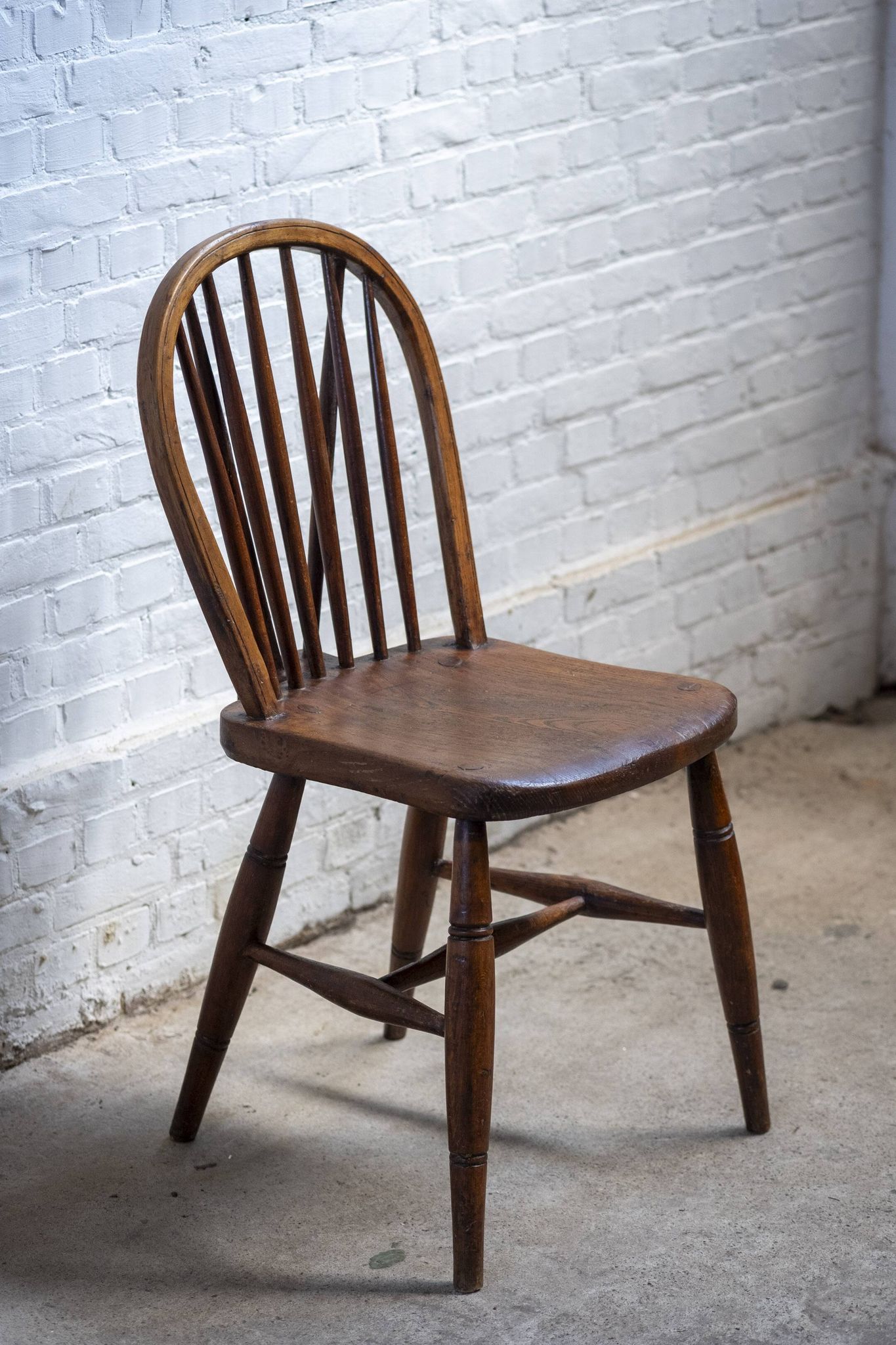 Early Charles Gibbons Windsor Chair in Elm, 1889 High Wycombe