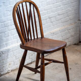 Early Charles Gibbons Windsor Chair in Elm, 1889 High Wycombe