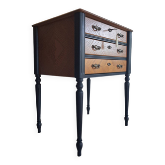 Commode Louis XV vintage – Marqueterie bois de cerisier