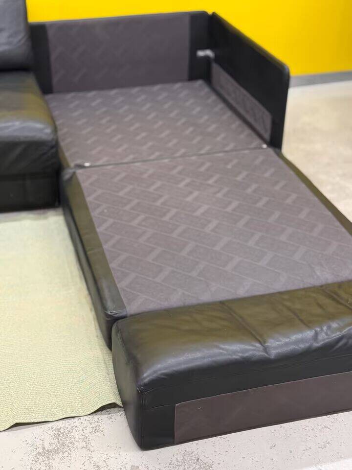 De Sede DS-76 Modular 2-Seater Sofa / Sofa Bed – Black Leather (1970s)