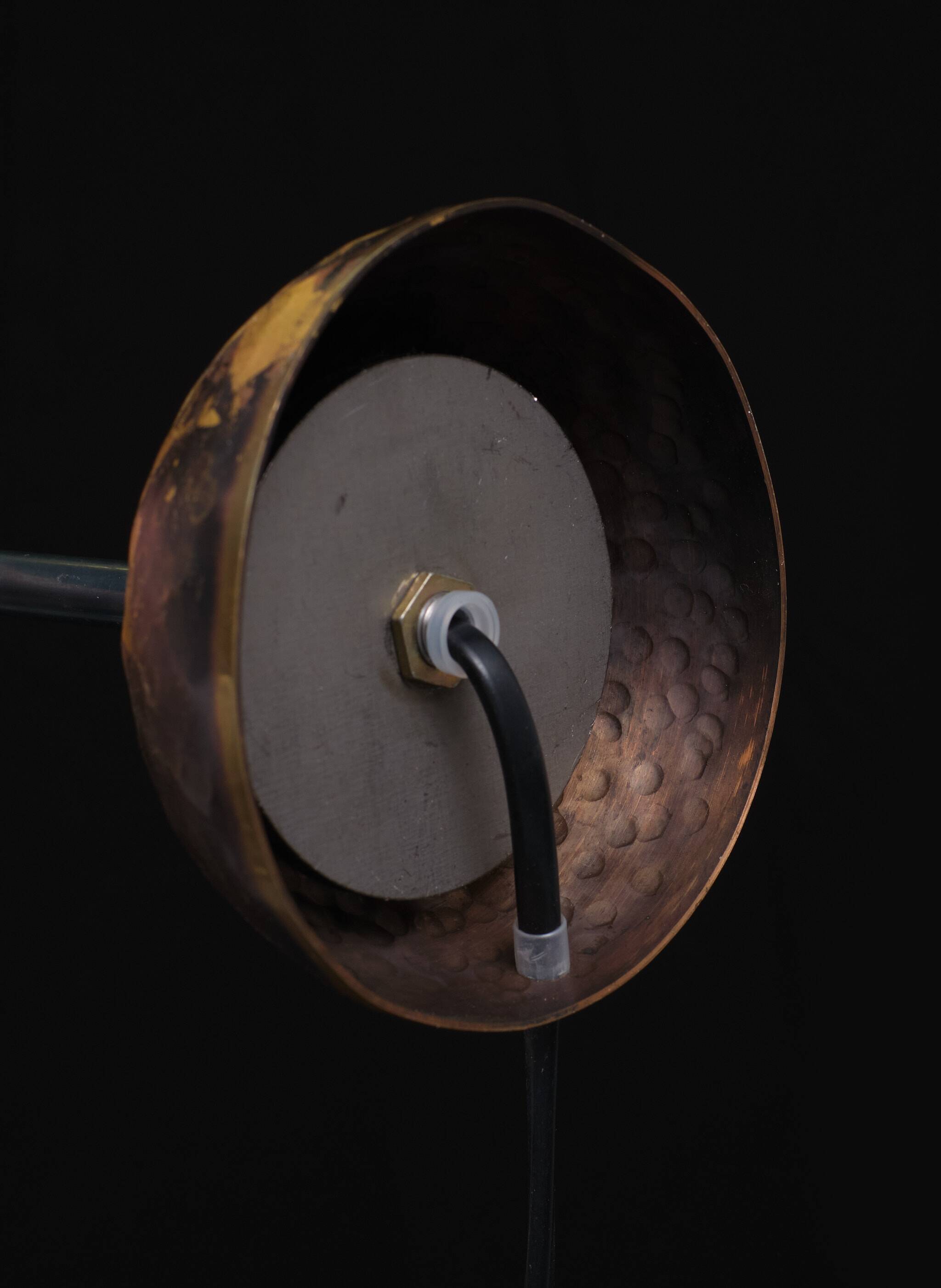 Robert Kostka Brass handmade Table lamp 1980s France