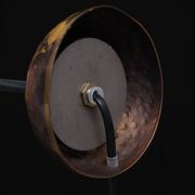 Lampe de table faite main en laiton Robert Kostka 1980 France