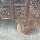 Old Vintage Indian Box on Wooden Wheels Early 20th S