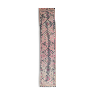 2x11 narrow turkish vintage runner rug, 380x76cm