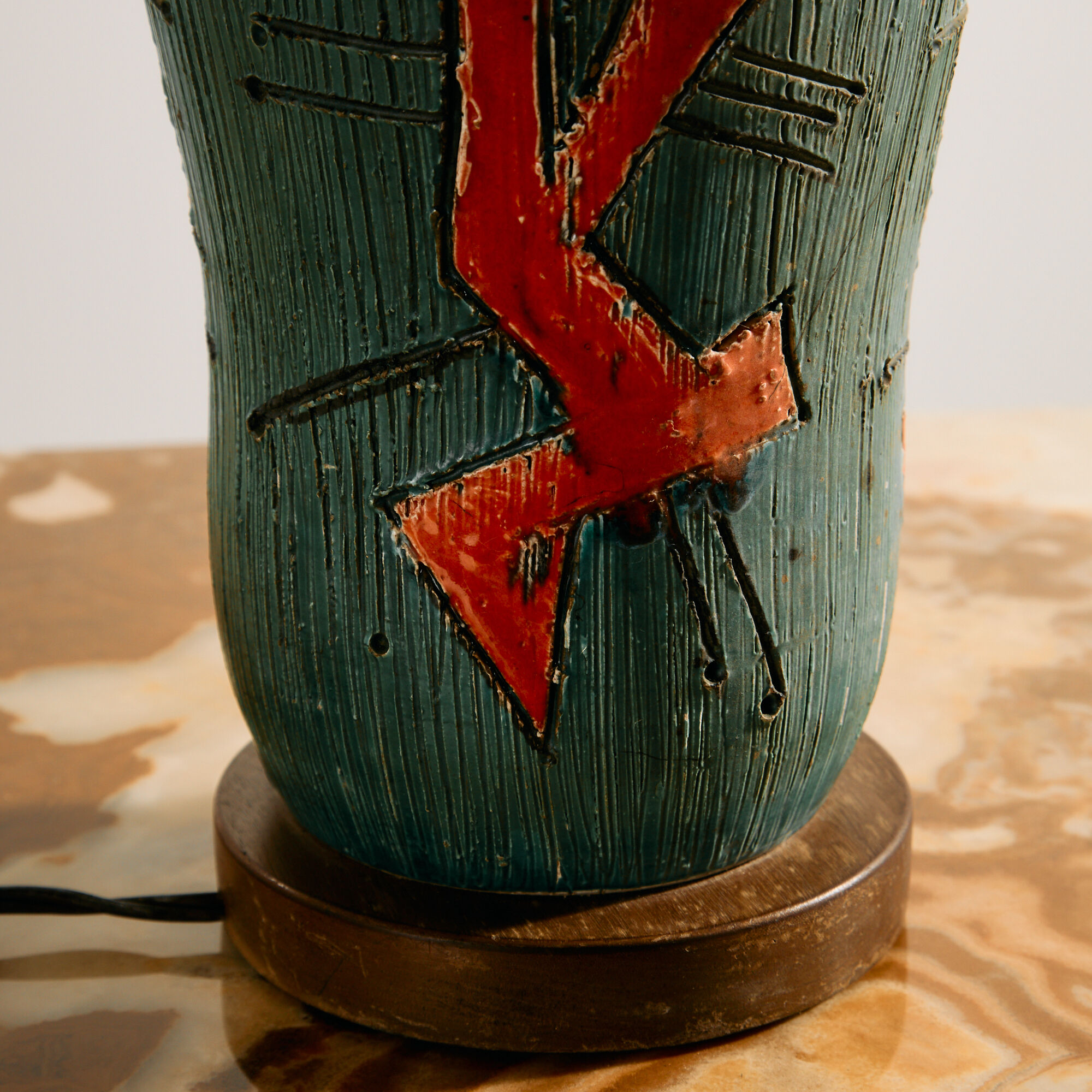 Ceramic table lamp by Jiří Georges & Paul Pannier