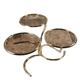Modular brass coffee table, Morex, Italy, 1970s