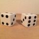 Pepper salt shaker dice to play ceramic, salt and pepper