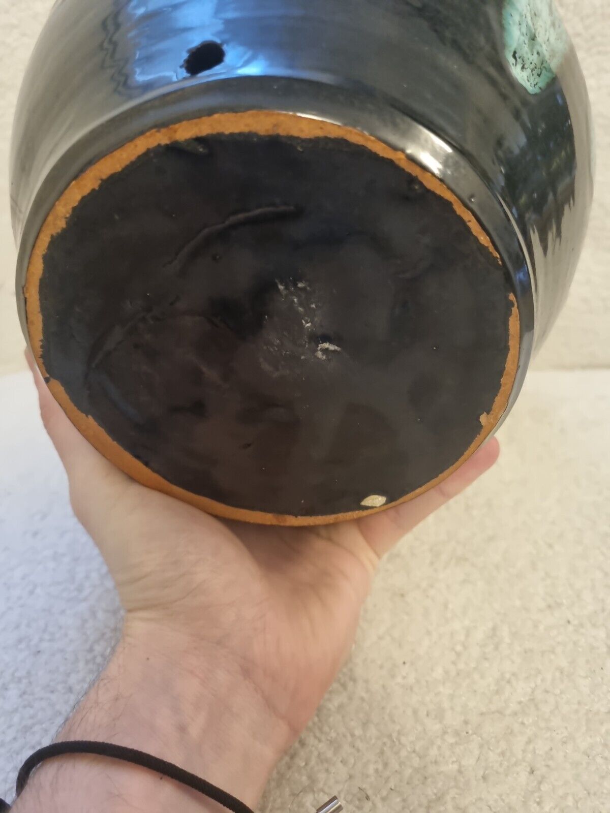 Vase ball with handles art deco year 30