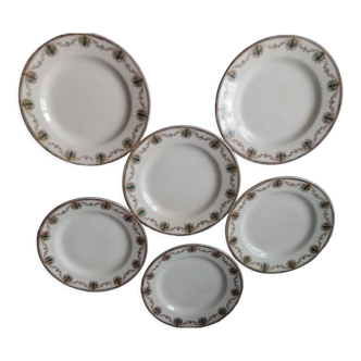 6 flat plates in iron clay model cadiz, clairefontaine leon graves