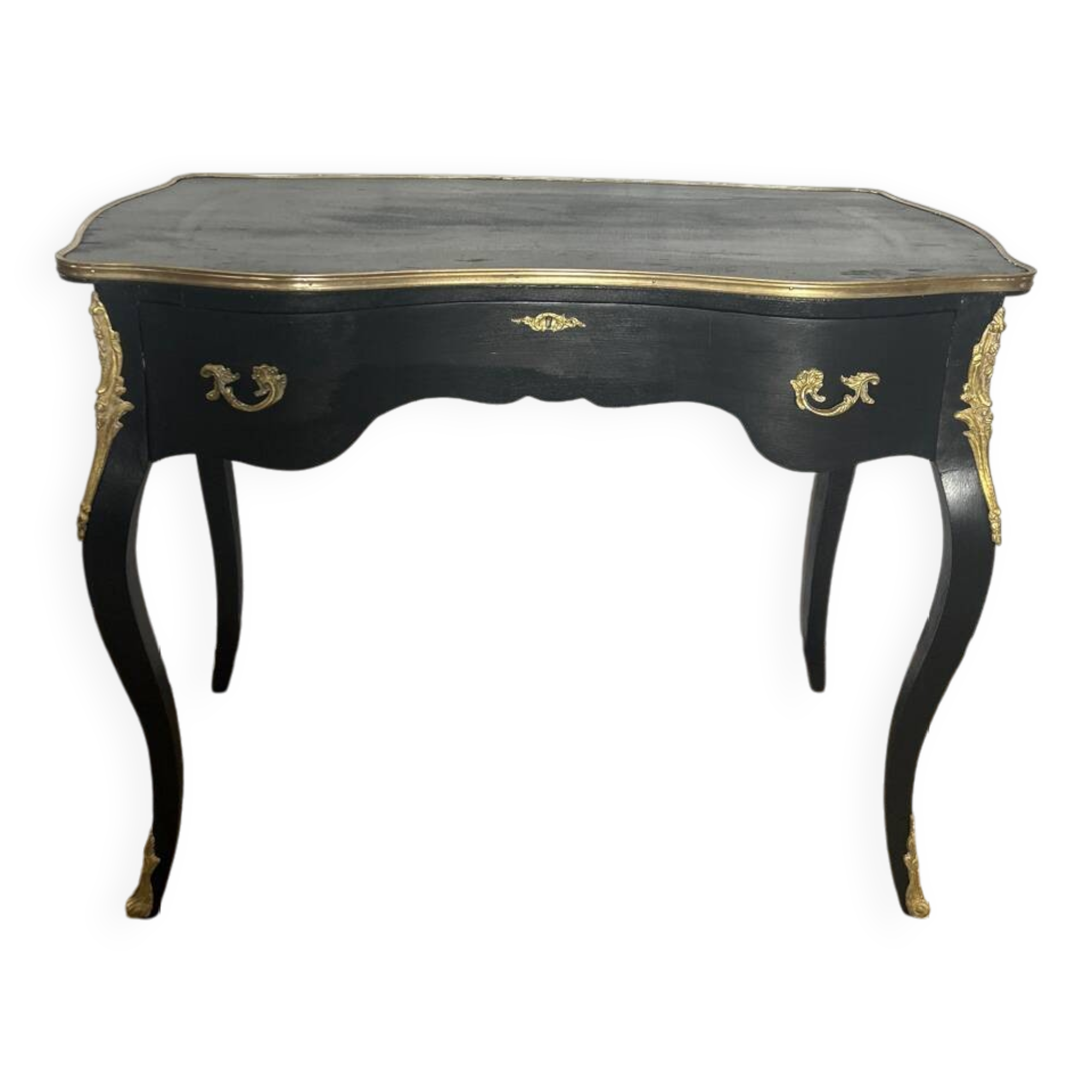 Louis XV style period flat desk, completely renovated