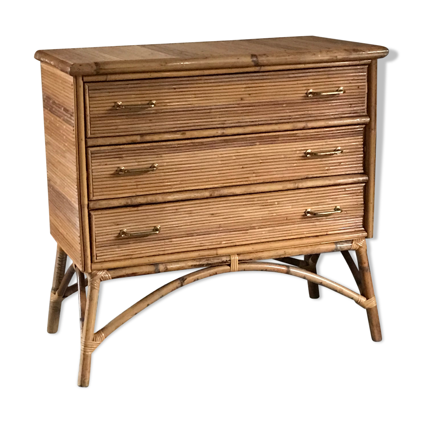 Rattan dresser from the 1950s