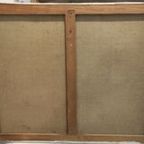 Tableau HST sous bois enneigé signé Roland Arribas