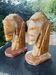 Pair of onyx horse bookends from the 1960s, vintage Italy.