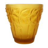 Art nouveau planter in amber glass by josef inwald barolac, 1930s