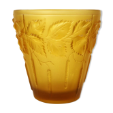 Art nouveau planter in amber glass by josef inwald barolac, 1930s