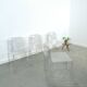 Design plexiglas stapelbare stoelen Trono by Sottsass Associati 2005 Segis