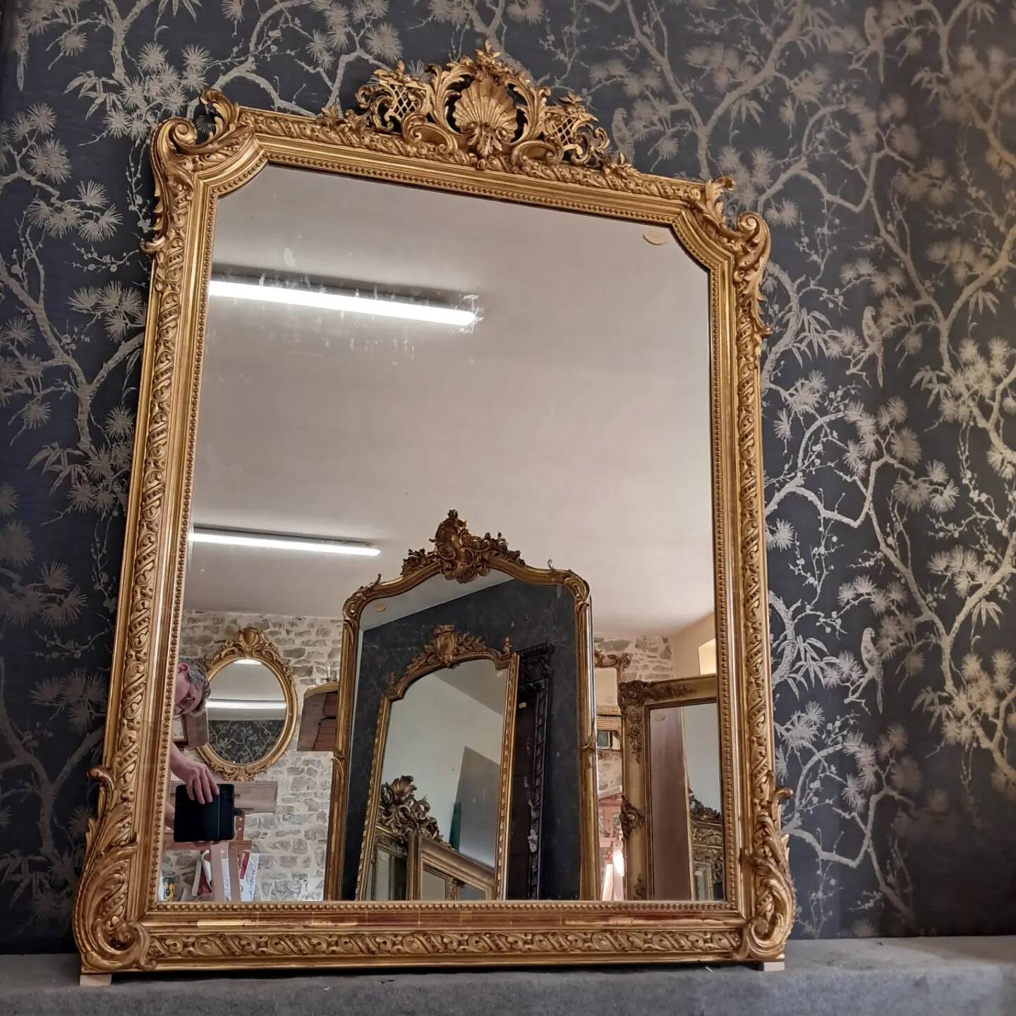 Mirror 19th century Louis XV style 159 x 112
