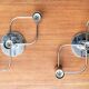 Lampe de plafond ou murale chromée Space Age par Gaetano Sciolari pour Leola, Allemagne, années 1970, lot de 2