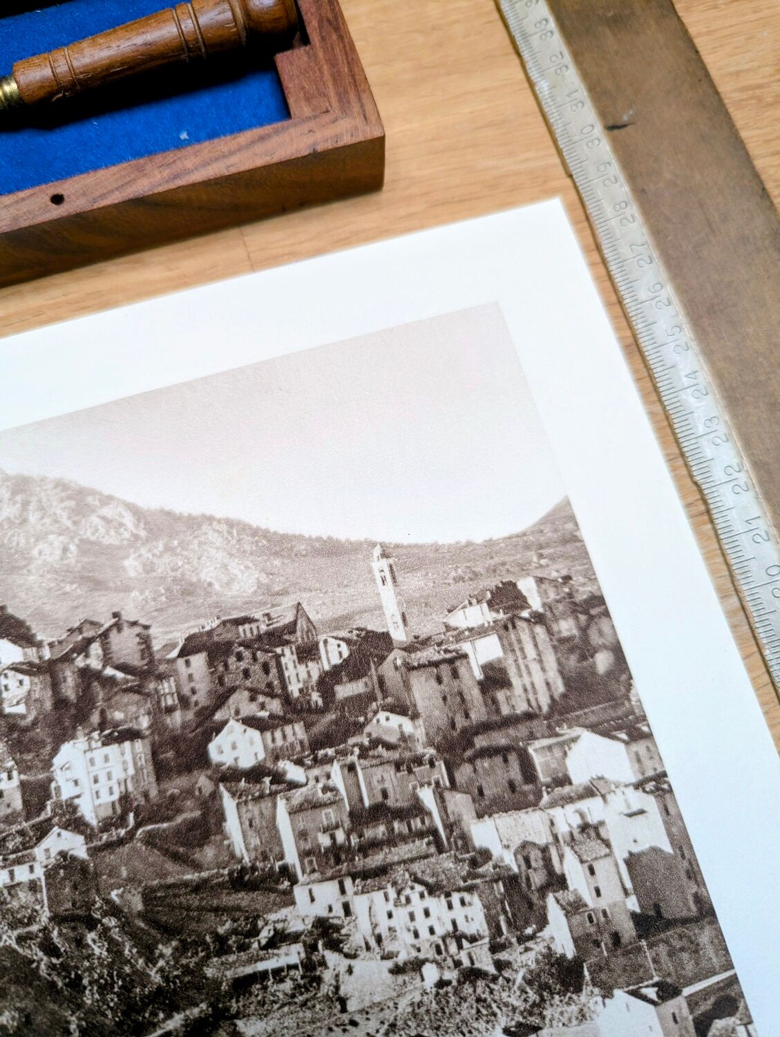 Cut, Corsica, vintage, photo board printed in 1935.