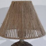 Stoneware and rope table lamp 1960