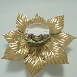 Golden flower wall lamp