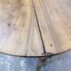 Half-moon table in walnut