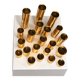 Collection of 21 modular brass candle holders — Colseth, Norway, circa 1960–70