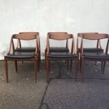 Lot 6 Scandinavian Teak chairs by Johannes Andersen Samcom Circa 1960