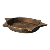 Ancien plat en bois "Parat" Inde début XXème
