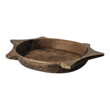 Antique wooden dish "Parat" India early 20th century