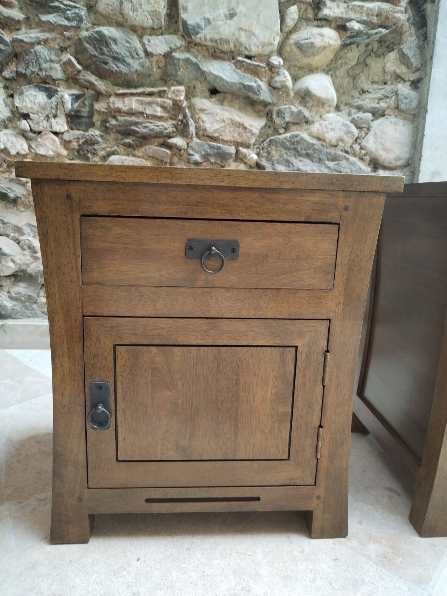 Set of 2 Indonesian bedside tables