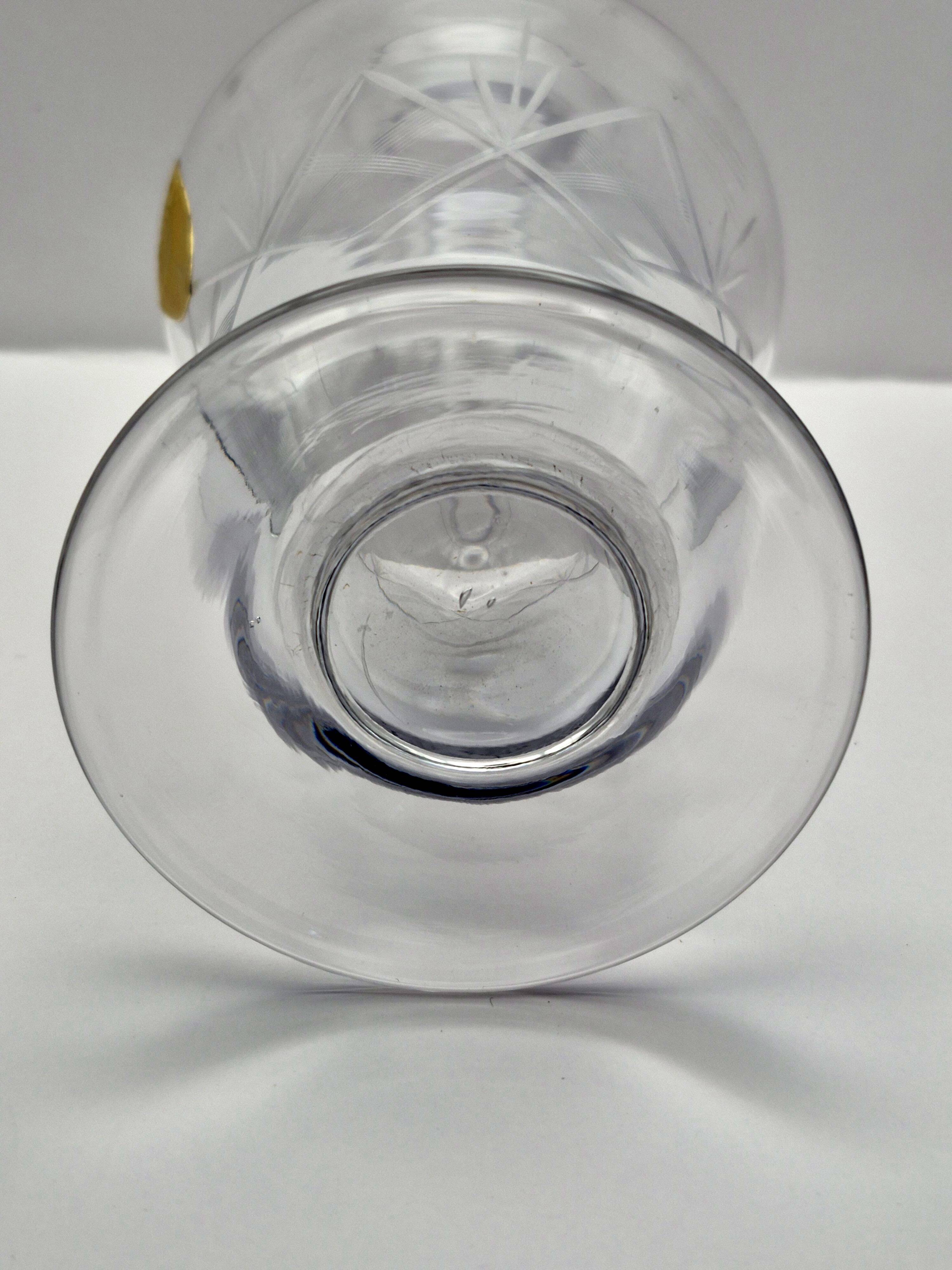 Crystal wine carafe from Fains – Original label, Original stopper