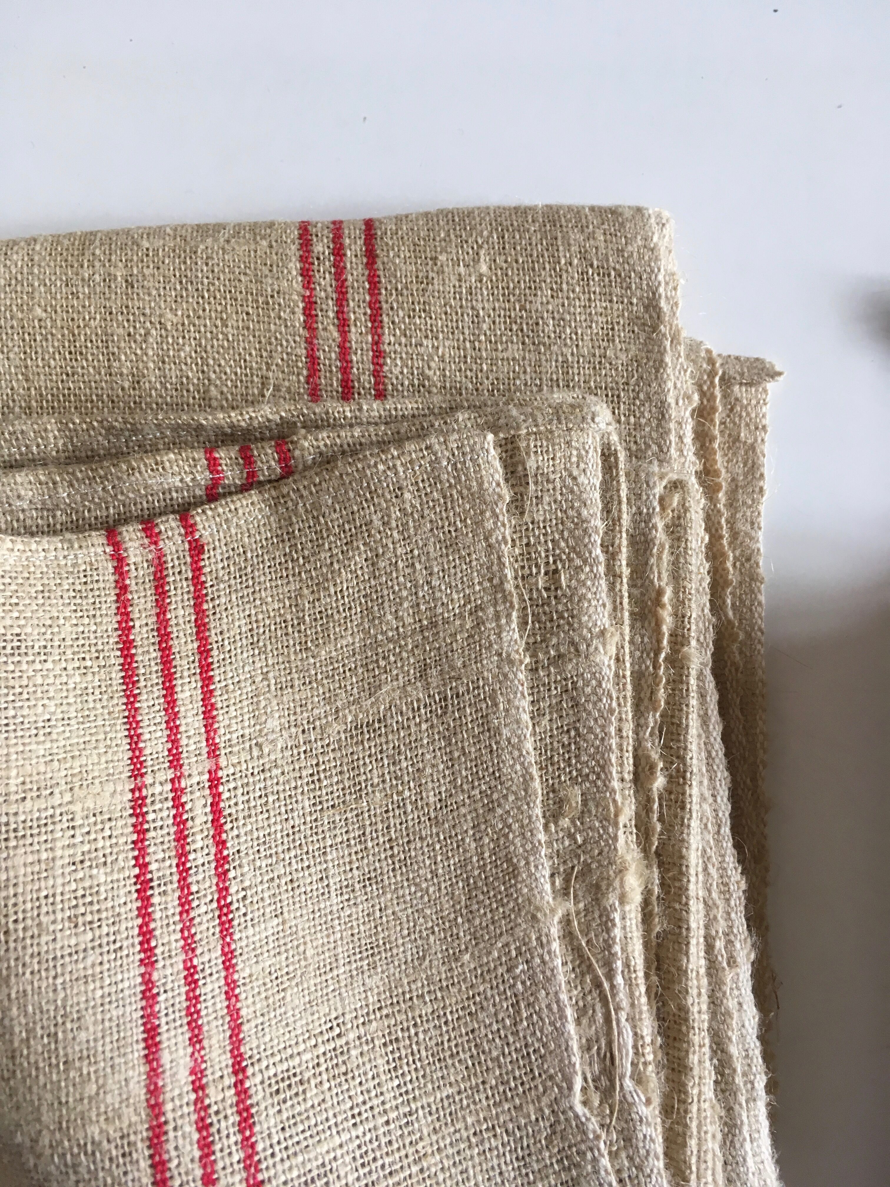Pair of hemp tea towels stock of kit