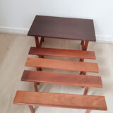Table et chaises de poupée vintage, en bois, salon poupée Dejou