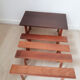 Table et chaises de poupée vintage, en bois, salon poupée Dejou