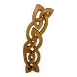 Twisted solid wood sculpture, vintage 1970s design.