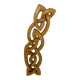 Twisted solid wood sculpture, vintage 1970s design.