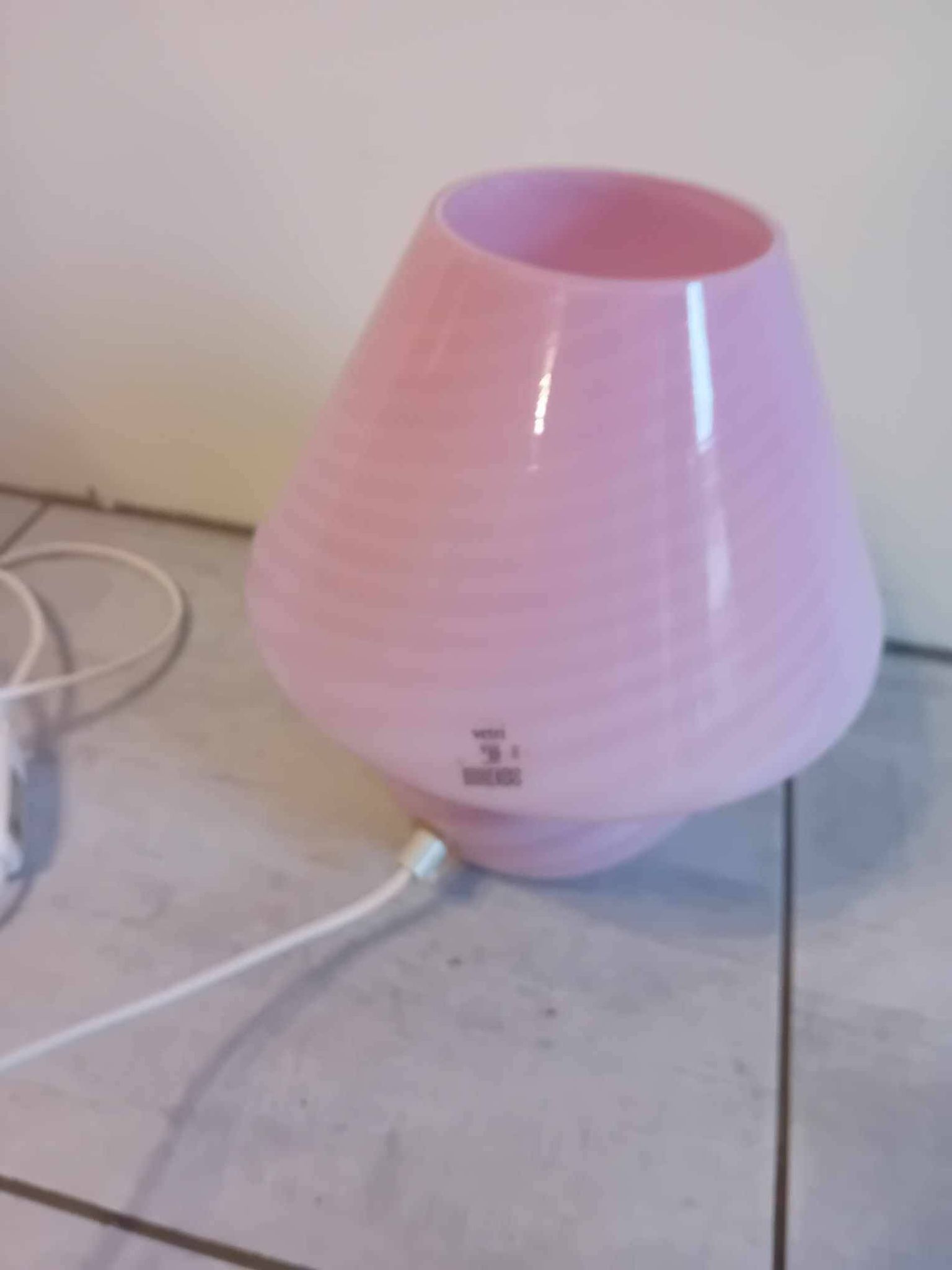 Pink mushroom lamp MURANO 70's