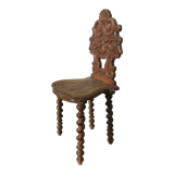 Old carved wooden chair