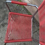 Pair of scoubidou armchairs
