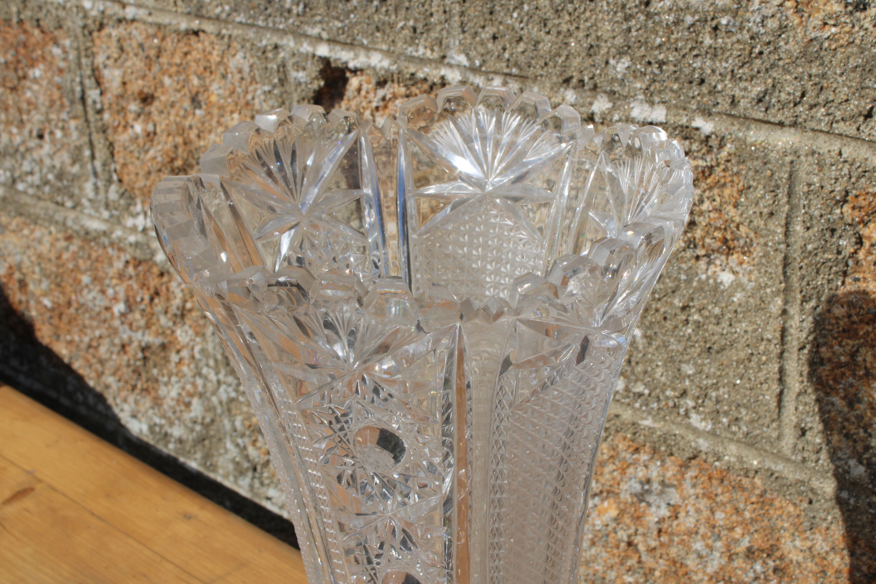 Bohemian crystal vase