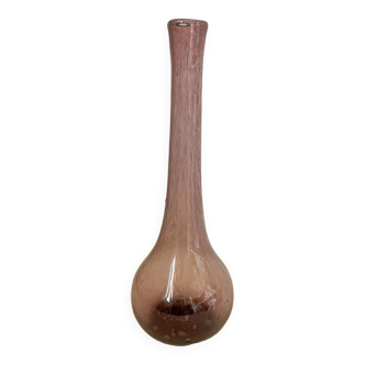 Large Biot Blown Glass Bud Vase