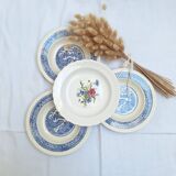 Assiettes creuses bleues vintage