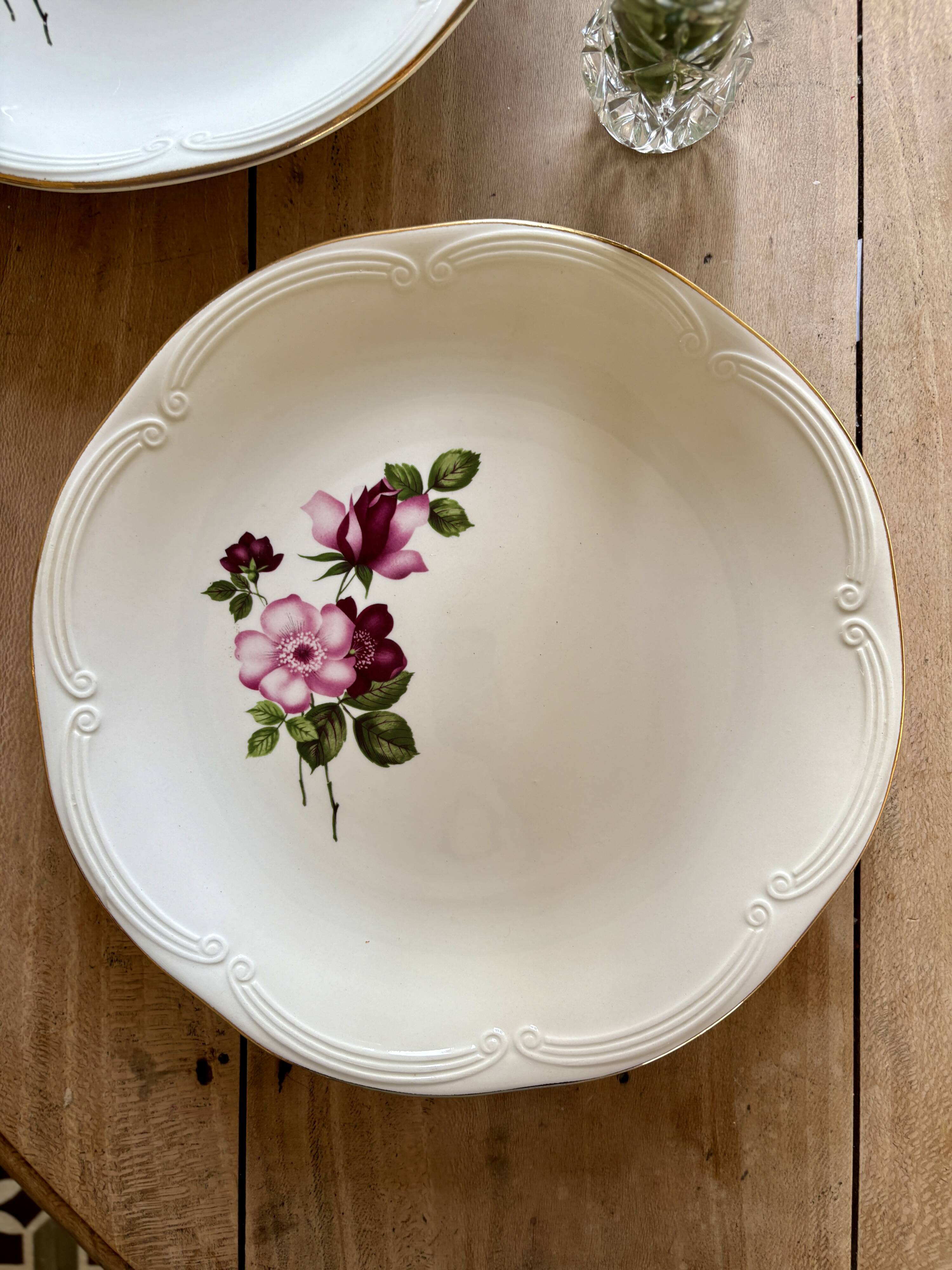 Set of 2 vintage round dishes - Chinon de Gien model