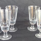 Série de 6 anciens verres de bistrot
