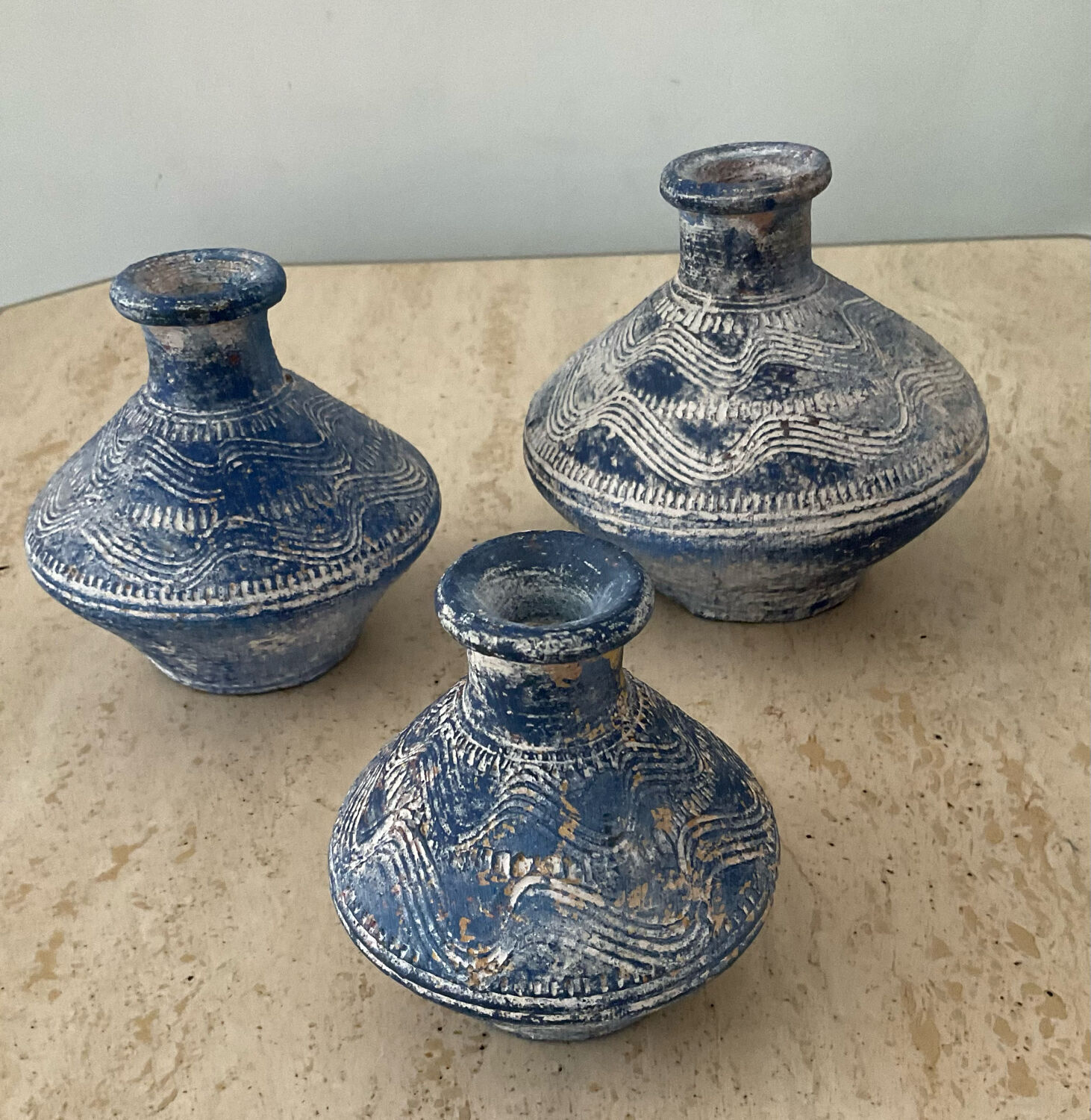 Trio of vintage ceramic vases