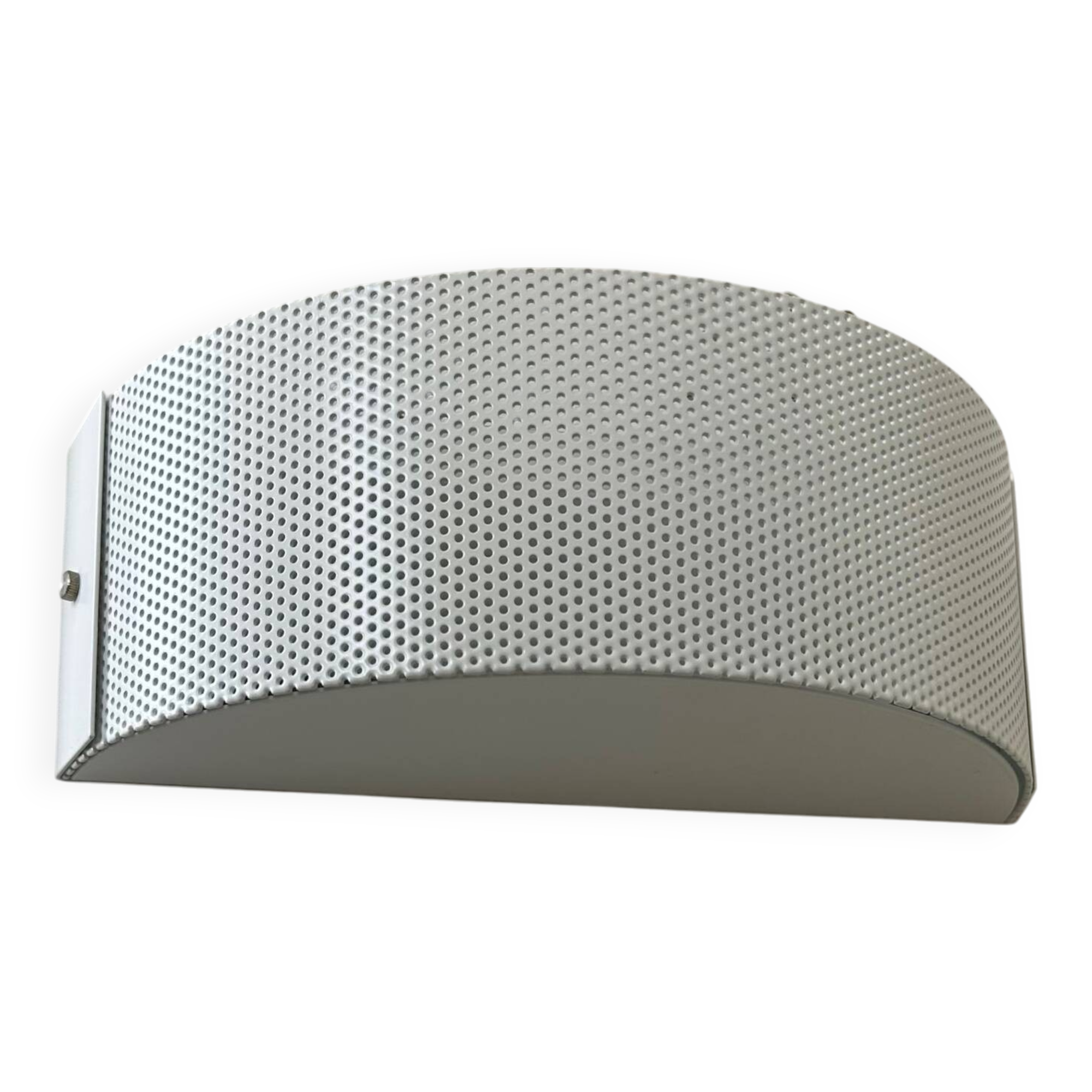 Vintage wall light, white lacquered metal, France 1980