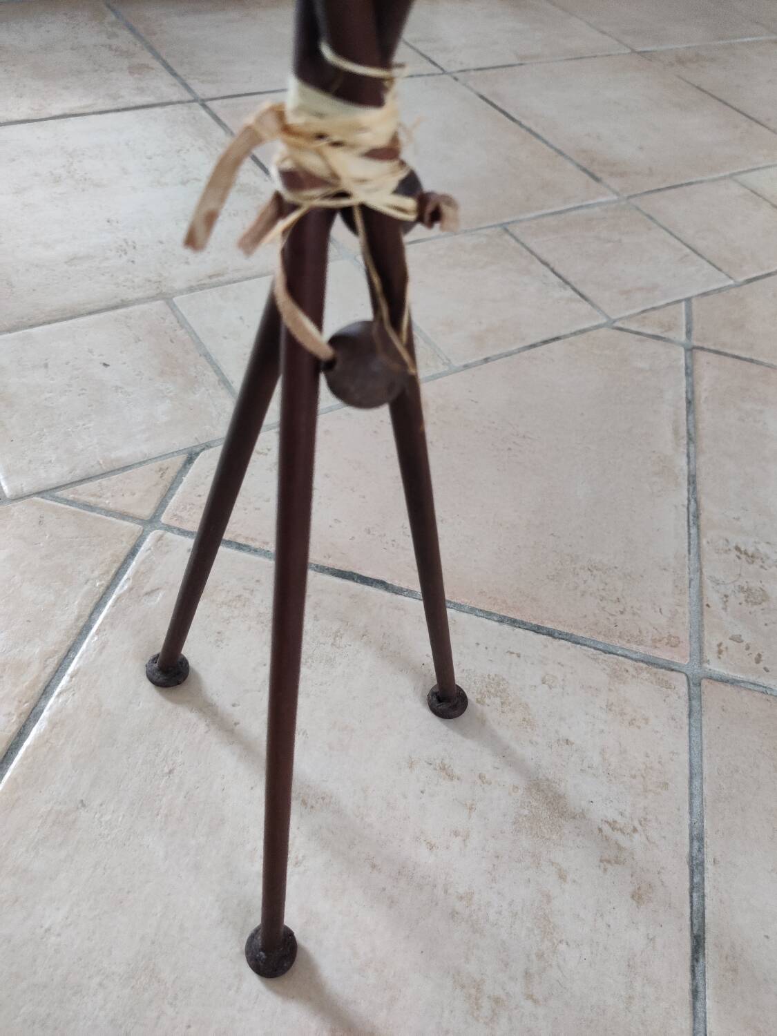 Vintage iron tripod plant holder candle holder