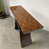 Art Deco style console with mahogany marquetry